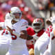 Arizona Cardinals quarterback Joshua Dobbs (9) drops back to pass during the first quarter against the San Francisco 49ers at Levi's Stadium