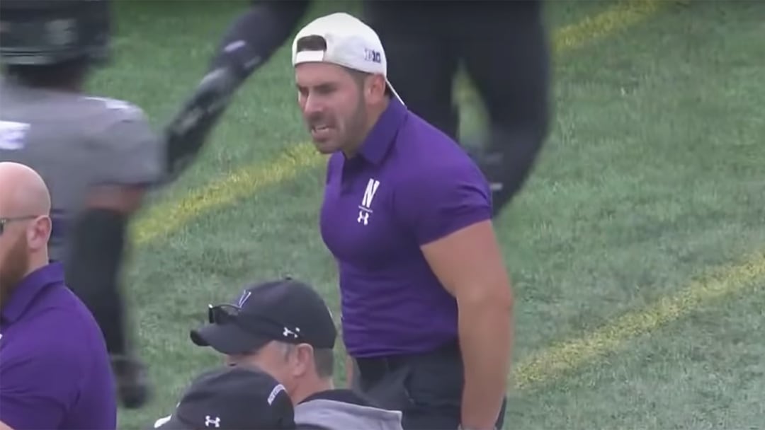 Northwestern Strength Coach and Viral Sensation Alex Spanos Is a Wildcats Sideline Staple