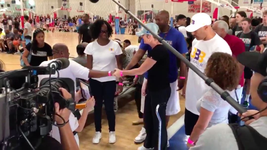 Lonzo Ball's mother, Tina, makes first public appearance since suffering stroke
