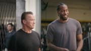 Kawhi Leonard Meets Fellow Terminator Arnold Schwarzenegger in Ad for New Movie