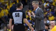 Steve Kerr Flops on Reporter, Says He's 'Disappointed' by Rockets Officiating Concerns