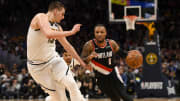 Nikola Jokic Bests Damian Lillard in First Game of Shootout Series