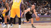 Manu scores 20, Spurs spoil Kobe's 81-pt anniversary, 108-95