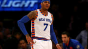 Knicks' Anthony out against Nets with sprained right ankle