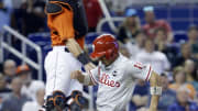 Nola pitches 8 innings to help Phillies beat Marlins 2-0