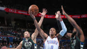 Westbrook and Durant lead Thunder over Bucks 131-123