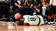 Kemba Walker Exits vs. Nuggets on Stretcher, Suffers Concussion-Like Symptoms