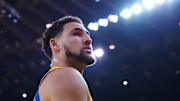 Klay Thompson Becomes Emotional as WSU Retires Jersey