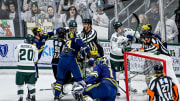 WATCH: Tempers Flare, Fights Break Out In MSU-UM Hockey Match