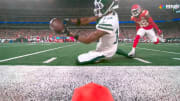 Pylon Cam Gave Us a Beautiful Look at Garrett Wilson’s Physics-Defying Catch vs. Chiefs