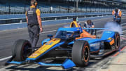 Kyle Larson makes first IndyCar laps at the Brickyard (plus VIDEOS, full transcript)