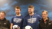 The Road To Daytona Gets Icey: Custer, Bourdais Celebrate Daytona Night At Lightning Game