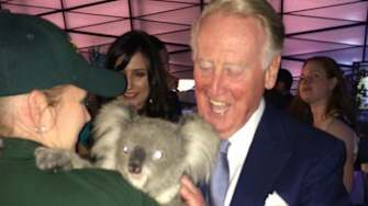 Photo: Vin Scully meets a koala, regales it with stories of Jackie Robinson