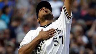 Brewers' Francisco Rodriguez will miss game after stepping on a cactus