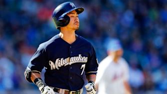 Brewers trade OF Norichika Aoki to Royals for pitcher Will Smith