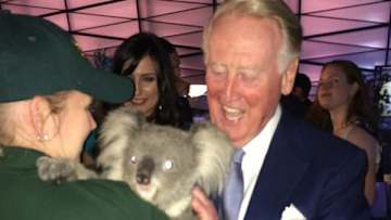 Photo: Vin Scully meets a koala, regales it with stories of Jackie Robinson