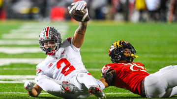 Ohio State Buckeyes WR Emeka Egbuka Exits Game With Leg Injury vs. Maryland Terrapins