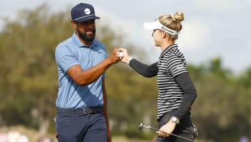 Tony Finau and Nelly Korda Collab for Opening 56 in Mixed Team Event