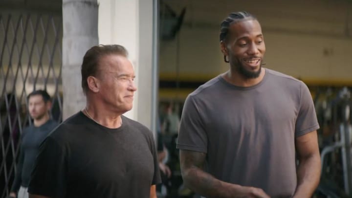 Kawhi Leonard Meets Fellow Terminator Arnold Schwarzenegger in Ad for New Movie