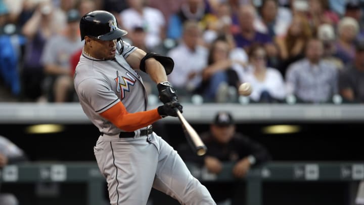 Watch: Giancarlo Stanton crushes 504-foot homer at Coors Field