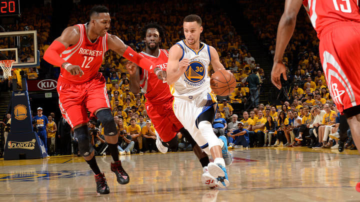 Curry (ankle) questionable for Game 2 vs. Rockets, misses practice Sunday