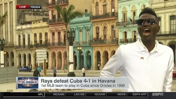 Watch: ESPN’s Bob Ley is interrupted by protester in Cuba