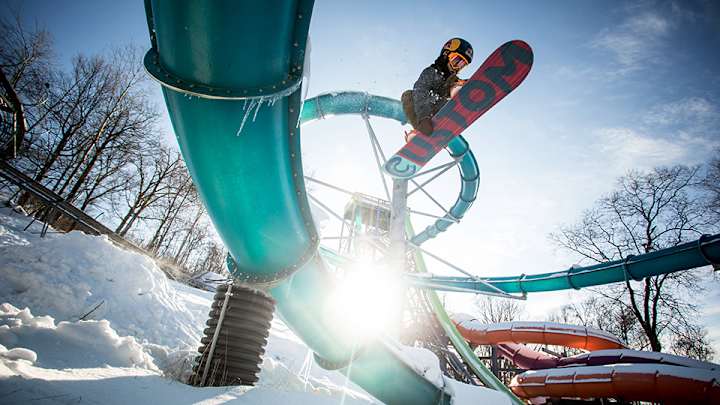 The Weekender: Snowboarding in a waterpark, race cars on the hill, more