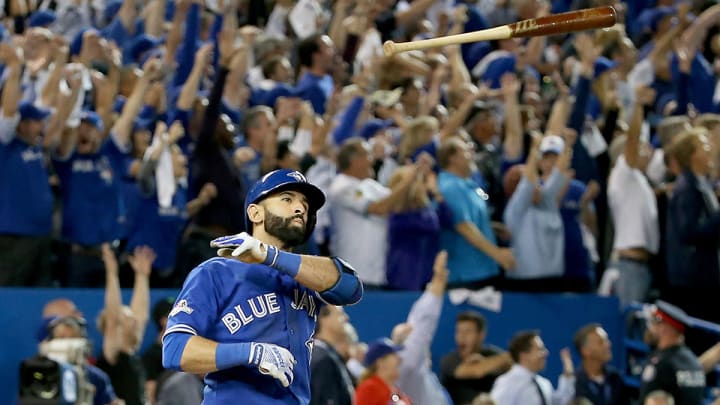 Watch: Jose Bautista hits massive three-run homer, benches clear