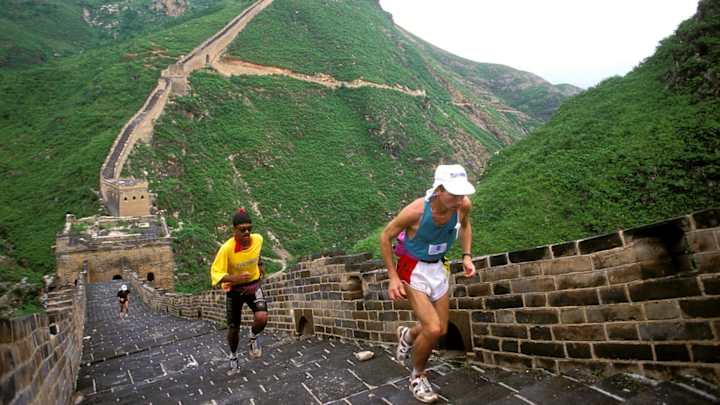 Climbing the Great Wall of China