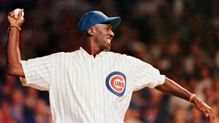 Watch Michael Jordan’s first pitch at Cubs’ last one-game playoff