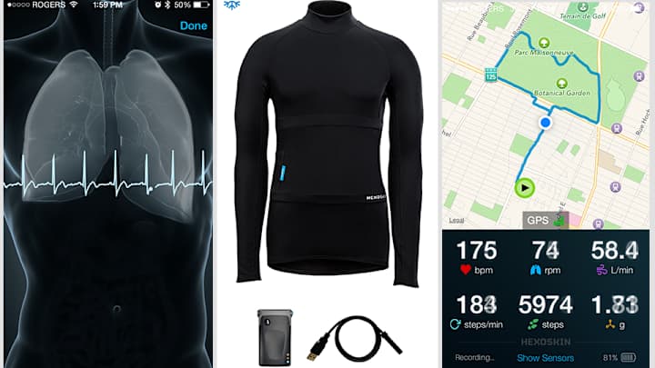 Hexoskin's biometric shirt offers wearable performance tracking