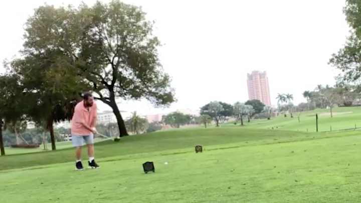 Adam Sandler Breaks Out 'Happy Gilmore' Golf Swing for Movie's 25-Year Anniversary