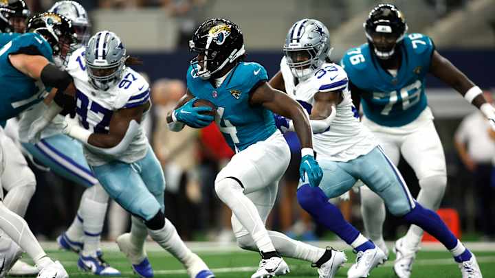 WATCH: Tank Bigsby rips off a big run in his first NFL Preseason game