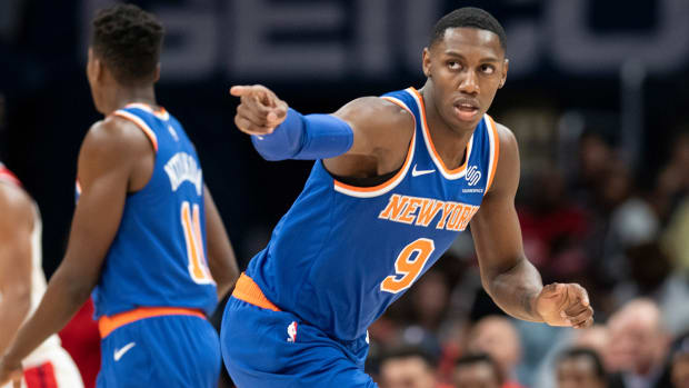 Cheap N-B-a Draft New York Knicks 9 R. J. Barrett Basketball Jerseys -  China Kyrie Irving Sports Wears and MVP Giannis Antetokounmpo Uniforms  price