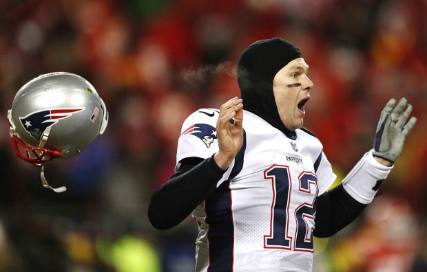 Tom Brady and Julian Edelman New England Patriots Unsigned Super Bowl LIII  Celebration Photograph