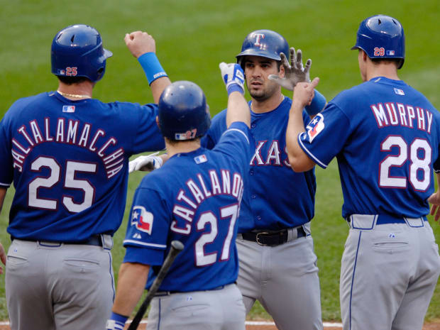 The Texas Rangers are pounding the ball with an offense that leads Major  League Baseball in several categories.