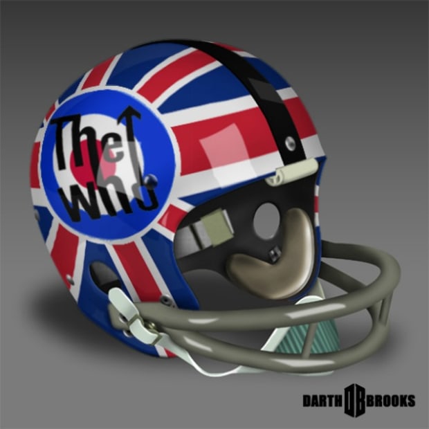 NFL helmets for The Beatles, Van Halen, Grateful Dead - Sports