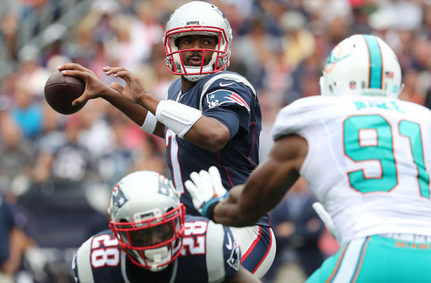 Jacoby Brissett looks awfully good in Patriots' Color Rush uniforms