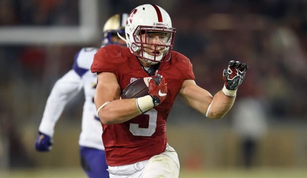 Men's Nike Christian McCaffrey Black Stanford Cardinal Alumni Game Jersey