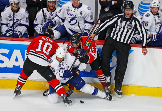 Tampa Bay Lightning F Ryan Callahan Takes Ice In Full Contact Jersey