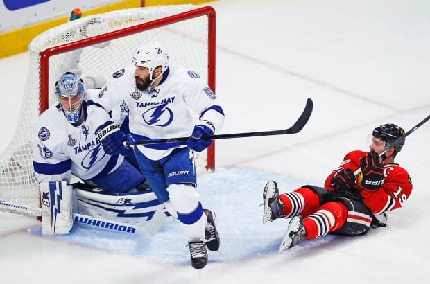 Hit 'em!': Dallas Stars hammer Tampa Bay Lightning to open Stanley Cup  final, Stanley Cup