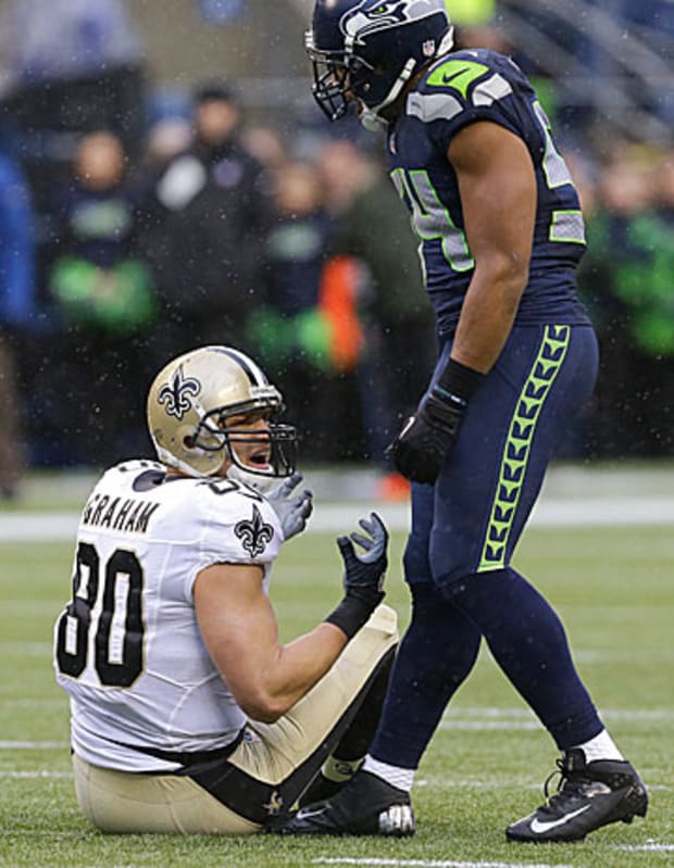 Photo: Ryan Harrison, loyal Saints fan, loses bet to Seahawks fan