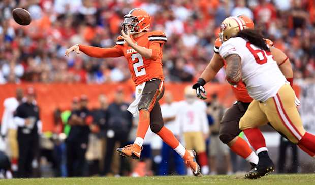 NBC Sports on X: Johnny Clipboard? The Browns named Brian Hoyer their  starting QB, pushing Manziel to the bench    / X