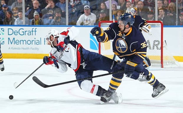 Steve Downie of the Tampa Bay Lightning controls the puck during