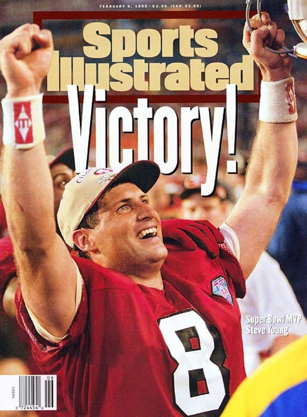 San Francisco 49ers Qb Steve Young, 1993 Nfc Divisional Sports Illustrated  Cover by Sports Illustrated