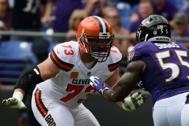 Cleveland Browns release guard Eric Steinbach, who was set to make