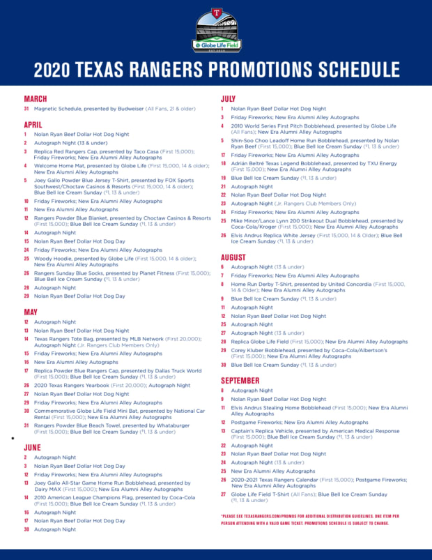 Rangers Schedule / Here S The Rangers Schedule For The Final Season In