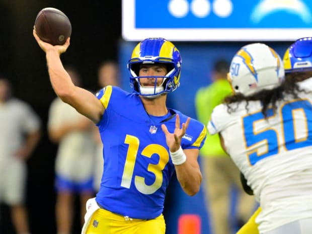 Stetson Bennett gets his first NFL action for the Rams