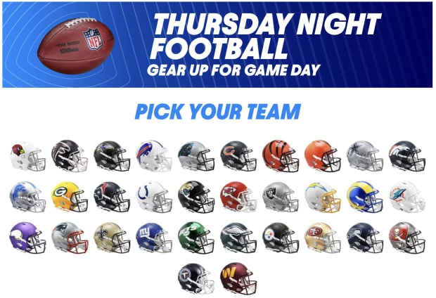 celebrates Thursday Night Football with NFL gear from $8