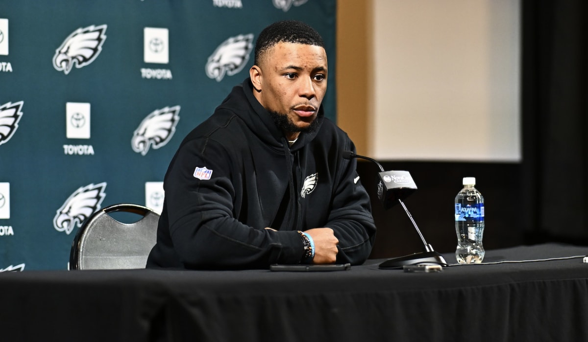 Saquon Barkley’s First Photo With His New Eagles Jersey Had NFL Fans Sounding Off